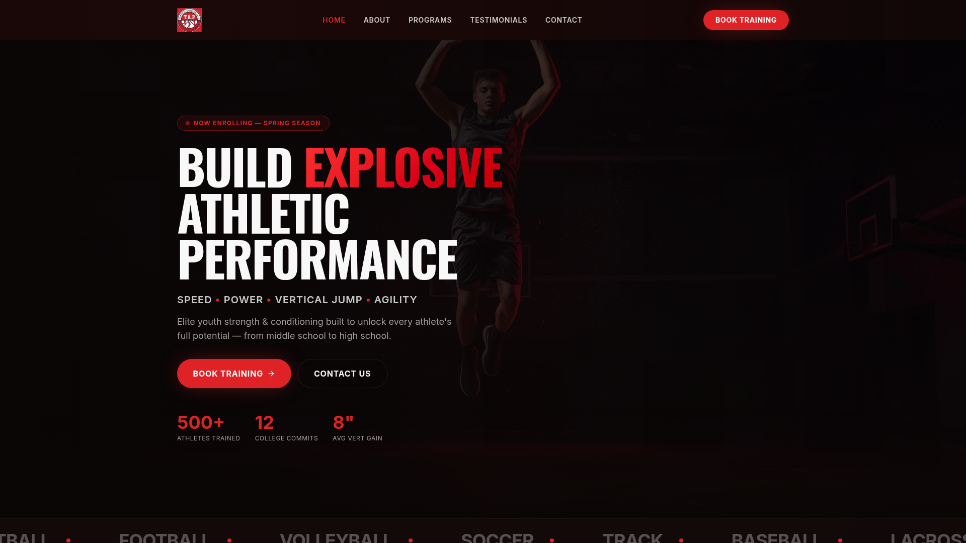 TAP Vertical — Youth Athletic Training